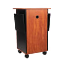 National Public Seating MMC 38" 5 Level Multimedia Workstation w/ Locking Drawer - Laminate, Black/Cherry thumbnail 6