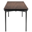 National Public Seating MSFT2472PWEBWT Folding Table w/ Montana Walnut Laminate Top & Black Steel Frame - 72"L x 24"W x 29"H thumbnail 3
