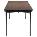National Public Seating MSFT3072PWEBWT Folding Table w/ Montana Walnut Laminate Top & Black Steel Frame - 72"L x 30"W x 29"H thumbnail 3