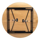 National Public Seating MSFT60RDPWEBWT 60" Round Folding Table w/ Montana Walnut Laminate Top & Black Steel Frame - 29"H thumbnail 3