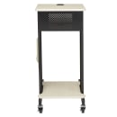 National Public Seating PRC200 40 1/2" 4 Level Presentation Station - Steel/Laminate, Black/Ivory thumbnail 3