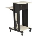 National Public Seating PRC200 40 1/2" 4 Level Presentation Station - Steel/Laminate, Black/Ivory thumbnail 4