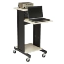 National Public Seating PRC200 40 1/2" 4 Level Presentation Station - Steel/Laminate, Black/Ivory thumbnail 5