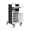 National Public Seating PRC250 40 1/2" 8 Level Presentation Station - Steel/Laminate, Black/Ivory thumbnail 2