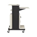 National Public Seating PRC250 40 1/2" 8 Level Presentation Station - Steel/Laminate, Black/Ivory thumbnail 3