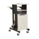 National Public Seating PRC250 40 1/2" 8 Level Presentation Station - Steel/Laminate, Black/Ivory thumbnail 5