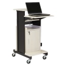 National Public Seating PRC250 40 1/2" 8 Level Presentation Station - Steel/Laminate, Black/Ivory thumbnail 7