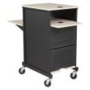 National Public Seating PRC400 40" 4 Level Presentation Station - Steel/Laminate, Black/Ivory thumbnail 4