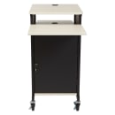 National Public Seating PRC400 40" 4 Level Presentation Station - Steel/Laminate, Black/Ivory thumbnail 5