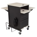 National Public Seating PRC450 40" 4 Level Presentation Station - Steel/Laminate, Black/Ivory thumbnail 2