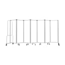 National Public Seating RDG6-7CA 164"L Portable Room Divider w/ (7) Clear Acrylic Panels & Gray Frame - 6'H thumbnail 2