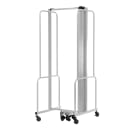 National Public Seating RDG6-7CA 164"L Portable Room Divider w/ (7) Clear Acrylic Panels & Gray Frame - 6'H thumbnail 4