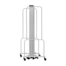National Public Seating RDG6-7CA 164"L Portable Room Divider w/ (7) Clear Acrylic Panels & Gray Frame - 6'H thumbnail 6