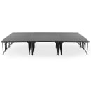 National Public Seating TFXS48481624C-02 Duel Height Stage w/ Carpeted Deck & Black Steel Frame - 4 ft x 4 ft x 16" to 24"H thumbnail 4