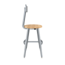 National Public Seating TTSG18HB-BB Round Stool w/ Solid Back & Butcherblock Seat, Gray thumbnail 3