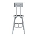 National Public Seating TTSG18HB-S10 Round Stool w/ Solid Back & Black Steel Seat, Gray thumbnail 5