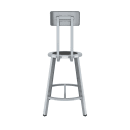 National Public Seating TTSG24B-S10 Round Stool w/ Solid Back & Black Steel Seat, Gray thumbnail 5