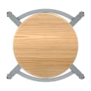 National Public Seating TTSG24H-BB Round Backless Stool w/ Butcherblock Seat, Gray thumbnail 7