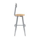 National Public Seating TTSG24HB-BB Round Stool w/ Solid Back & Butcherblock Seat, Gray thumbnail 2