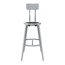 National Public Seating TTSG24HB-S10 Round Stool w/ Solid Back & Black Steel Seat, Gray thumbnail 2