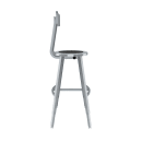 National Public Seating TTSG24HB-S10 Round Stool w/ Solid Back & Black Steel Seat, Gray thumbnail 3