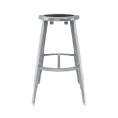 National Public Seating TTSG24H-S10 Round Backless Stool w/ Black Steel Seat, Gray thumbnail 2