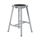 National Public Seating TTSG24-S10 Round Backless Stool w/ Black Steel Seat, Gray thumbnail 2