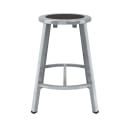 National Public Seating TTSG24-S10 Round Backless Stool w/ Black Steel Seat, Gray thumbnail 3