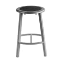 National Public Seating TTSG24-S10 Round Backless Stool w/ Black Steel Seat, Gray thumbnail 4