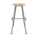 National Public Seating TTSG30-BB Round Backless Stool w/ Butcherblock Seat, Gray thumbnail 3