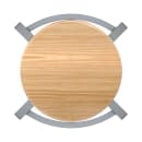 National Public Seating TTSG30-BB Round Backless Stool w/ Butcherblock Seat, Gray thumbnail 4