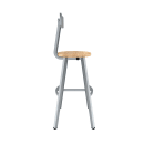 National Public Seating TTSG30B-BB Round Stool w/ Solid Back & Butcherblock Seat, Gray thumbnail 3