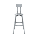 National Public Seating TTSG30B-S10 Round Stool w/ Solid Back & Black Steel Seat, Gray thumbnail 2