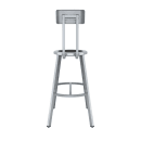 National Public Seating TTSG30B-S10 Round Stool w/ Solid Back & Black Steel Seat, Gray thumbnail 5
