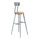 National Public Seating TTSG30HB-BB Round Stool w/ Solid Back & Butcherblock Seat, Gray thumbnail 4