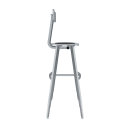 National Public Seating TTSG30HB-S10 Round Stool w/ Solid Back & Black Steel Seat, Gray thumbnail 3