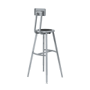 National Public Seating TTSG30HB-S10 Round Stool w/ Solid Back & Black Steel Seat, Gray thumbnail 4