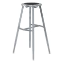 National Public Seating TTSG30H-S10 Round Backless Stool w/ Black Steel Seat, Gray thumbnail 2