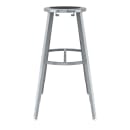 National Public Seating TTSG30H-S10 Round Backless Stool w/ Black Steel Seat, Gray thumbnail 3