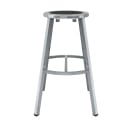 National Public Seating TTSG30-S10 Round Backless Stool w/ Black Steel Seat, Gray thumbnail 2