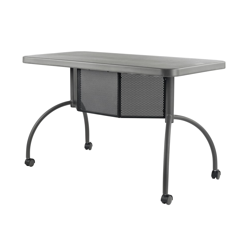 National Public Seating TWPD Teacher's Desk - 48"W x 24"D x 30"H, Steel, Charcoal Slate
