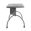 National Public Seating TWPD Teacher's Desk - 48"W x 24"D x 30"H, Steel, Charcoal Slate thumbnail 2