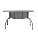 National Public Seating TWPD Teacher's Desk - 48"W x 24"D x 30"H, Steel, Charcoal Slate thumbnail 3