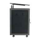National Public Seating TWPL Floor Lectern w/ (3) Shelves - 24" x 20" x 46", Charcoal Slate thumbnail 2