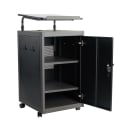 National Public Seating TWPL Floor Lectern w/ (3) Shelves - 24" x 20" x 46", Charcoal Slate thumbnail 6