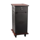 National Public Seating WZD 40" 4 Level Presentation Station - Steel/Laminate, Black/Cherry Wood thumbnail 2