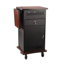 National Public Seating WZD 40" 4 Level Presentation Station - Steel/Laminate, Black/Cherry Wood thumbnail 3