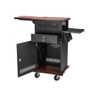 National Public Seating WZD 40" 4 Level Presentation Station - Steel/Laminate, Black/Cherry Wood thumbnail 4