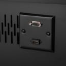 National Public Seating WZD 40" 4 Level Presentation Station - Steel/Laminate, Black/Cherry Wood thumbnail 5