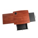 National Public Seating WZD 40" 4 Level Presentation Station - Steel/Laminate, Black/Cherry Wood thumbnail 7